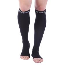 Details About Doc Miller Open Toe Compression Socks 15 20 Mmhg Recovery Varicose Veins Black