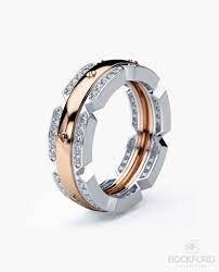 Crisson Two Tone Gold Mens Wedding Band With 0 70 Ct Diamonds Obruchalnye Kolca Kolca Ukrasheniya