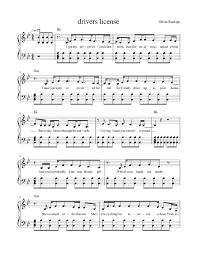 The number (sku) in the catalogue is pop and code 477427.the pv olivia rodrigo sheet music minimum. Olivia Rodrigo Drivers License Sheet Music For Piano Solo Musescore Com