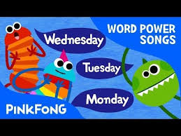 Seven Days English Word Song Word Power Pinkfong Songs For Children Youtube In 2020 Kids Songs Preschool Songs Song Words
