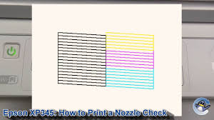 Epson 6 colour printer test page. Epson Expression Home Xp345 How To Do A Nozzle Check Test Page Youtube