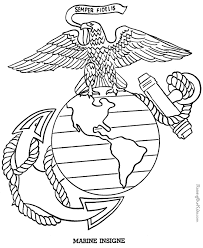Download or print this amazing coloring page: Marine Corp Logo Coloring Pages To Print Coloring Home
