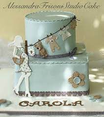 Baby Shower Cake Clothing Line Blue Baby Shower Cakes Baby Cake Kids Cake