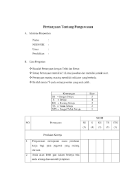 Untuk mengetahui kinerja setiap karyawan, penilaian kinerja dapat dikatakan sebagai faktor utama yang seperti di pembahasan sebelumnya mengenai penilaian kinerja karyawanada beberapa. Pdf Kuesioner Tentang Pengawasan Dan Kinerja Pegawai Ridwan Hasanudin Academia Edu