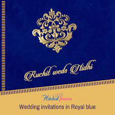 Buy Wedding Invitations In Royal Blue Colour At Hitched Forever We Have Exclusive Design Buy Wedding Invitations Wedding Invitations Order Wedding Invitations