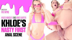 FIRST ANAL FUCK for Tight & Petite College Blonde KHLOE KINGSLEY