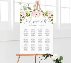 Wedding Seating Chart Wedding Seating Plan Floral Seating
