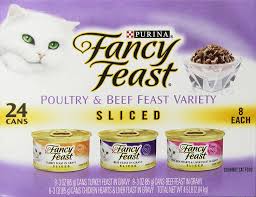 Purina Fancy Feast Sliced Poultry And Beef Variety Pack Gourmet Wet Cat Food 24 3 Oz Cans Don T Get Left Behind S Cat Food Coupons Wet Cat Food Cat Food