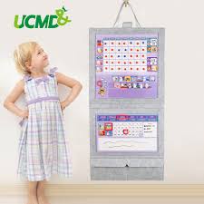 Us 37 79 40 Off Magnetic Felt Fabric Chore Chart Learning Clock Toy Kid Weekly Calendar Reward Chart For Nursery Home Birthday Gift For Children In