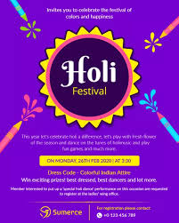 Glow dance birthday party invitations. Holi Invitation Templates Photoadking