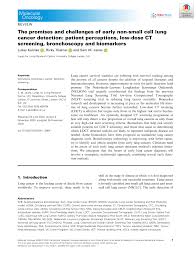 In fact, lung cancer (along with colorectal, breast and prostate cancers) is one of the four types that make up close to 50% of all cancer cases diagnosed in canada. Pdf The Promises And Challenges Of Early Non Small Cell Lung Cancer Detection Patient Perceptions Low Dose Ct Screening Bronchoscopy And Biomarkers