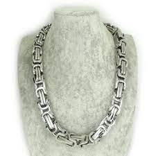 Hot Selling 16mm Hot Stunning Motorbiker Chain Necklace Heavy Stainless Steel Silver Byzantine Chain Box Necklac Mens Chain Necklace Chains Necklace Necklace