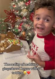 Just being real with y’all 😂❤️ If you say your 3 yr old puts a gingerbread  house together without eating 90% of the icing & candy, you’re lying.  #gingerbread #gingerbreadhouse #toddlersoftiktok ...