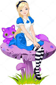 Alice No Pais Das Maravilhas E Gato Cheshire Em Cogumelo Alice No Pais Das Maravilhas Gato De Cheshire Desenho Da Alice Ilustração de gato, alices adventures in wonderland cheshire cat honduras film, design criativo cat, animais, gato como mamífero, gráfico png. alice no pais das maravilhas