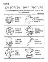 They write the word next to the picture it best describes. Adjective Worksheets Edhelper Com