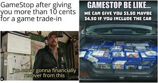 Gamestop wasn't the only stock to follow a parabolic trajectory over the last few days. 10 Funniest Memes About Gamestop S Trade Ins That Make Us Cry