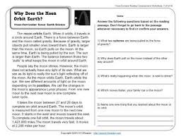Check spelling or type a new query. Why Does The Moon Orbit Earth 3rd Grade Reading Comprehension Worksheet
