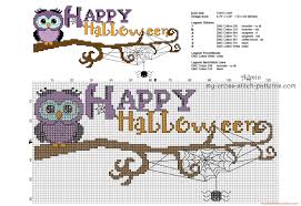 Links preceded by a plus sign (+) require free registration (to that particular site, not to cross stitch pattern central) before viewing. Happy Halloween Owl On A Branch Free Cross Stitch Pattern Free Cross Stitch Patterns Simple Unique Alphabets Baby