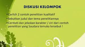 Karakteristik Penelitian Kualitatif Ppt Download