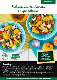 Recept Voor Een Salade Van Nectarines En Geitenkaas Lidl Bijgerecht Salade Saladerecepten Aziatische Recepten