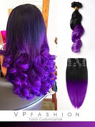 Ombre Black And Dark Purple Hair Black To Dark Purple Mermaid Colorful Ombre Indian Remy Clip In Hair Extensions Cs023 Hair Styles Hair Color For Black Hair Natural Black Hair Color