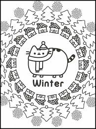 Pusheen 86 Printable Coloring Pages For Kids Pusheen Coloring Pages Cat Coloring Page Christmas Coloring Pages