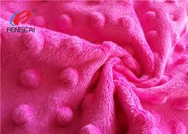 100 Polyester Minky Plush Fabric Minky Dot Blanket Fabric For Making Baby Blankets