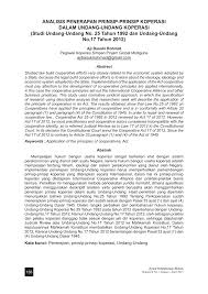 Maybe you would like to learn more about one of these? Pdf Analisis Penerapan Prinsip Prinsip Koperasi Dalam Undang Undang Koperasi Studi Undang Undang No 25 Tahun 1992 Dan Undang Undang No 17 Tahun 2012