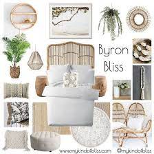 Coastal Condo My Kind Of Bliss Boho Style Hamptons Pom Pom Cane Furniture Bohemian Mood Board Coastal Dec Living Room Inspo Home Decor Living Room Design Board