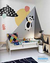 chambre enfant deco murale peinture blanc gris jaune noir chambre enfant deco chambre enfant decoration chambre enfant