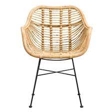 eetkamerstoel julan rotan metaal naturel eetkamerstoelen rotan stoelen rieten stoelen