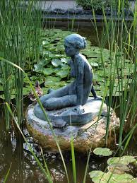 Statue In The Waters Of A Pond In The Japanese Garden Margaret Island Budapest Hungary Budapest Hungary Japanese Garden