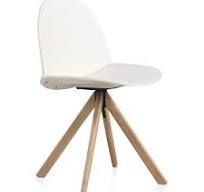 Chaise pivotante en bois blanc confort scandinave élégance Asientos  Tapizados