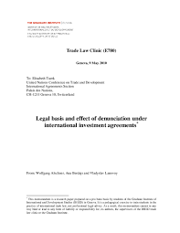 Law is the basis of a functioning modern society. Pdf Legal Basis And Effect Of Denunciation Under International Investment Agreements Vladyslav Lanovoy And Wolfgang Alschner Academia Edu