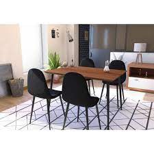 table de cuisine rectangulaire 4 personnes zoli99 stoel stof eetkamerstoelen stoelen