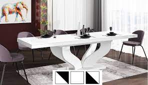 Design esstisch tisch he 555 weiß schwarz hochglanz ausziehbar 160 bis 260 cm 899 kostenlose lieferung. Design Esstisch Tisch Heb 222 Weiss Hochglanz Ausziehbar 160 Bis 256 Cm Design Impex