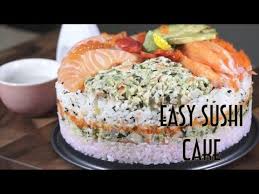 Easy Sushi Cake Sushi Cake Easy Sushi Salmon Cakes Recipe