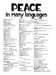 I Want The Word Peace Tattooed In Many Different Languages In A Column Down My Spine With The English Word I Peace Tattoos Peace In Different Languages Peace