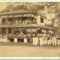 A British bungalow in India during the ...