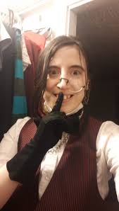 Homecoming went as human Alastor for my girlfriend SO WHAT DO YA THINK!?