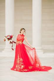 Mindy Bespoke Dress Red Gold Chinese Wedding Dress In 2020 Chinese Wedding Dress Dresses Red Wedding Dresses