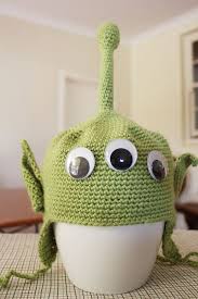 Pearl Schell Little Green Man Touca De Croche Gorro De Croche Croche