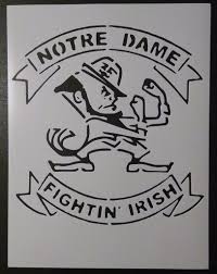 Updates about notre dame football from all over the blogosphere. Notre Dame Fighting Irish Stencil My Custom Stencils