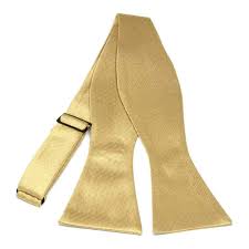 Pale Gold Silk Herringbone Self Tie Bow Ties Shop At Tiemart Tiemart Inc