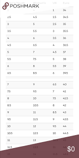 Hybrid settings club fitting team titleist. Shoe Size Chart For Comparison Shoe Size Chart Size Chart Shoe Size