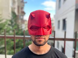 Daredevil Mask Cowl, 3D Printed Daredevil Helmet Cowl, 3D Printed Vengeance  Helmet, DIY Raw Printed