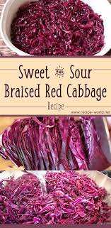 Sweet Sour Braised Red Cabbage Recipe Red Cabbage Recipes Braised Red Cabbage Cabbage Recipes
