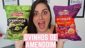 OVINHOS DE AMENDOIM WASABI E FLAMIN' HOT DA ELMA CHIPS
