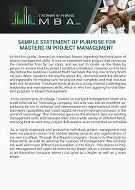 Sample Statement Of Purpose For Masters In Project Management In 2020 Project Management Healthcare Management Management