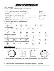 Problems answer key monohybrid biology genetics problems answer key monohybrid here's the monohybrid cross problems 2 worksheet with answers. 08 Monohybrid Practice Problems 1 Monohybrid Cross Worksheet Part A Vocabulary Match The Definitions On The Left With The Terms On The Right D 1 Course Hero